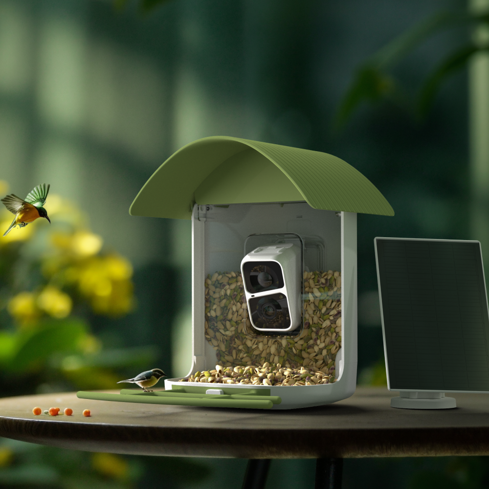 Smart bird feeder with 3MP camera