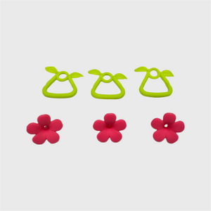 Replacement Flower & Perch Set for H53 Hummingbird Feeder – 3 replacement flower and perch pieces