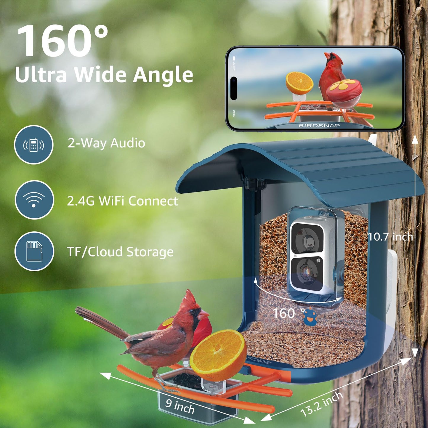 Birdsnap PAV100 Bird Feeder With Camera